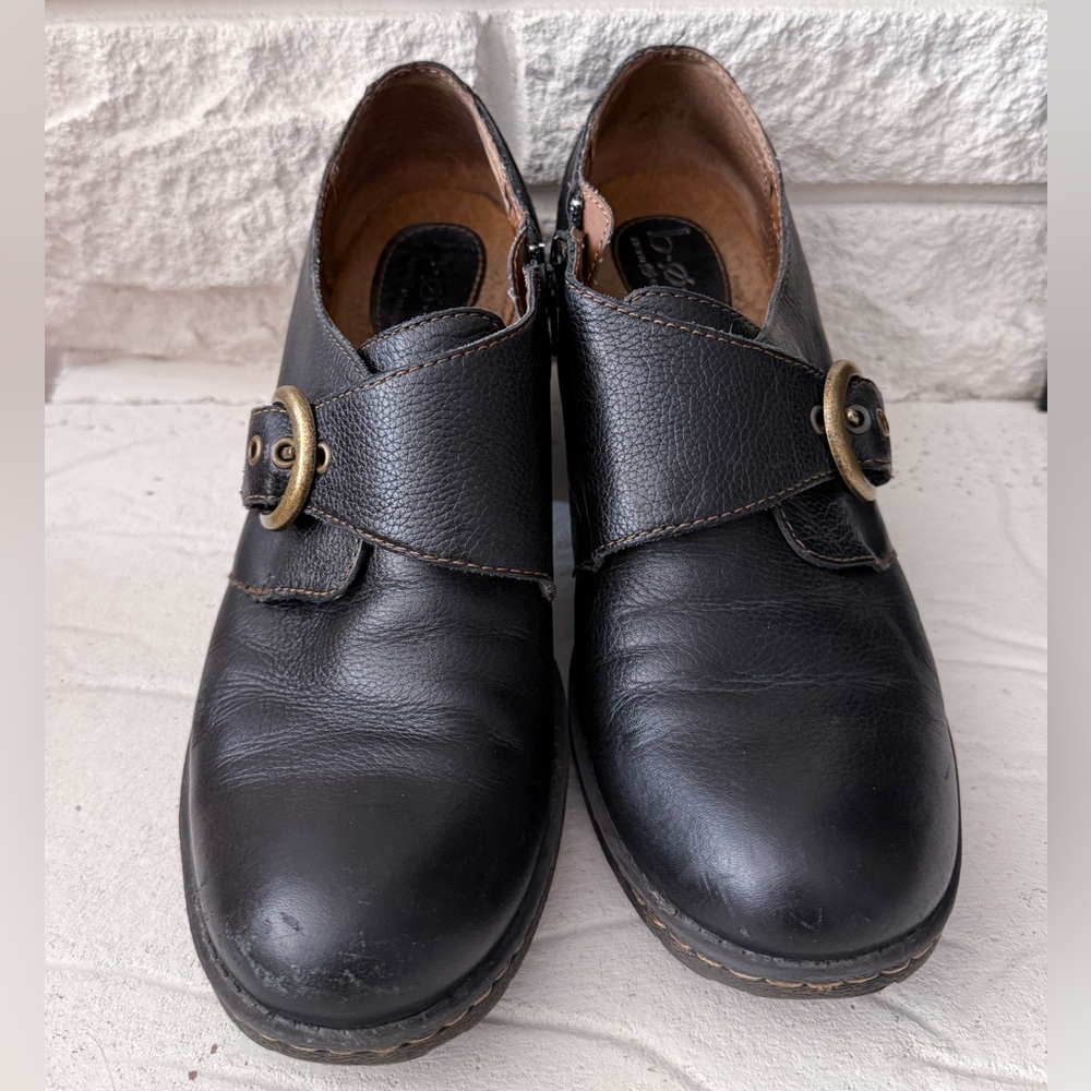 BOC (b.ø.c.) Born Concept Catori leather booties in black size 10